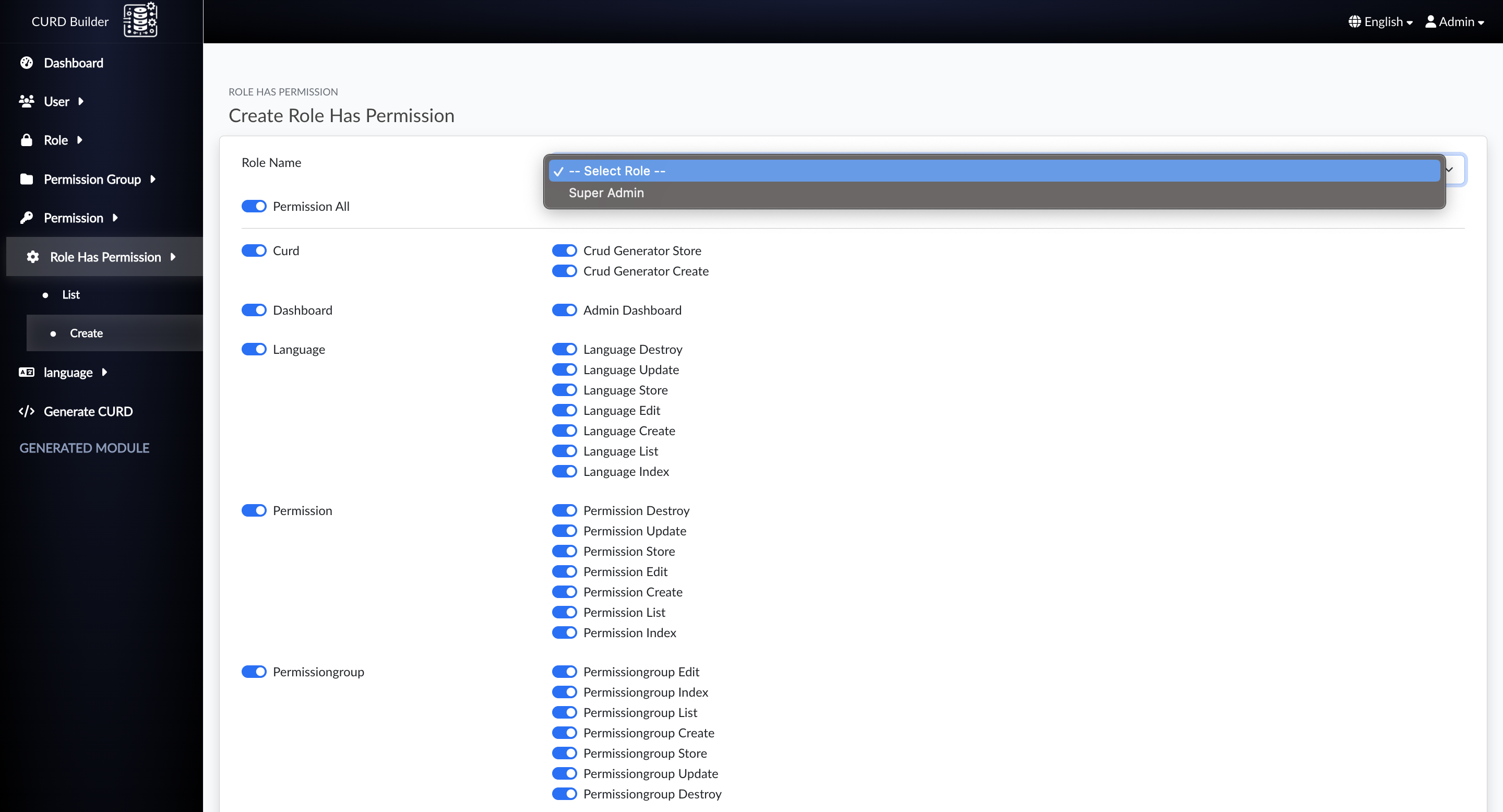 Create Role Permissions