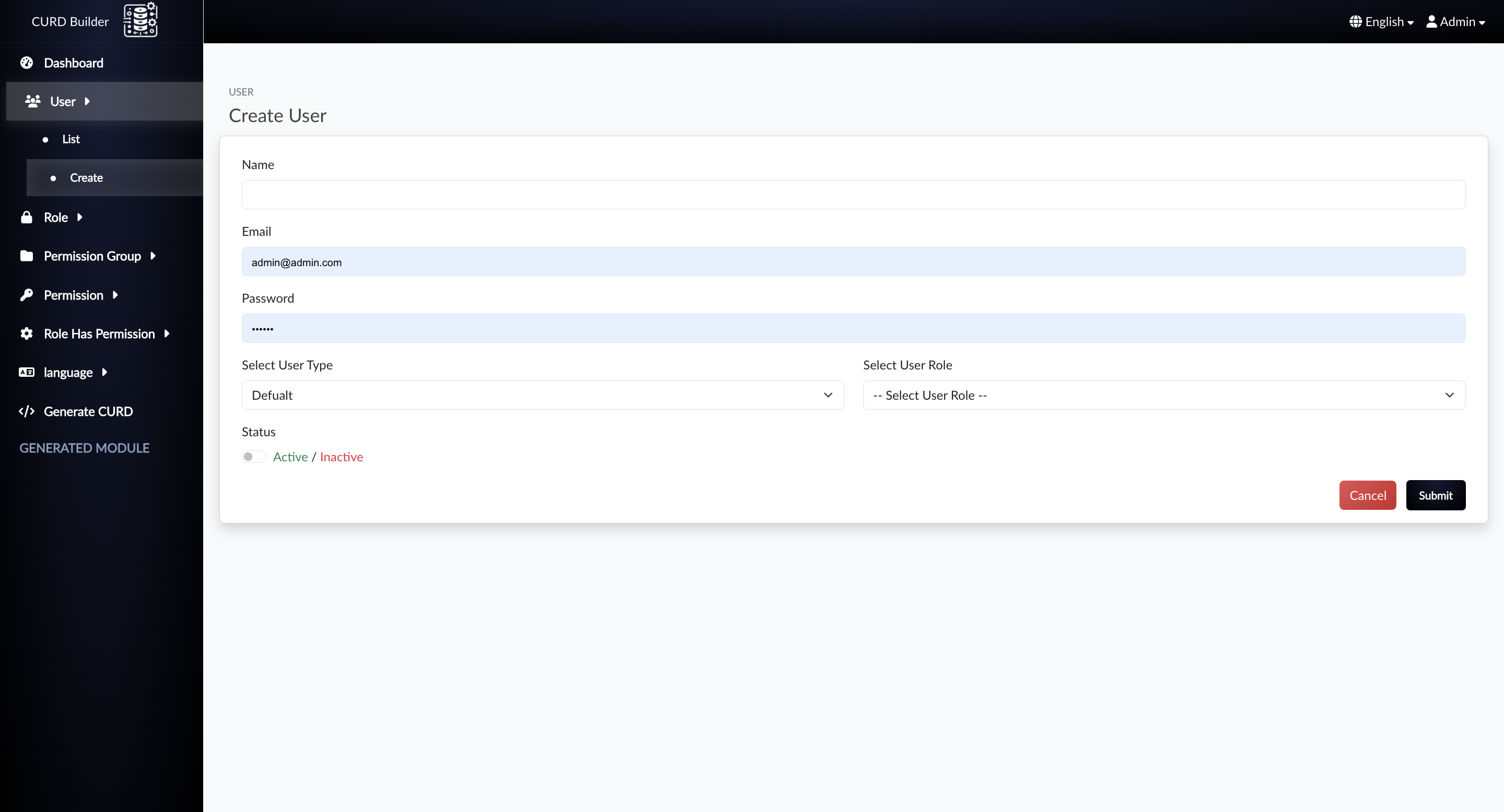 Create User
