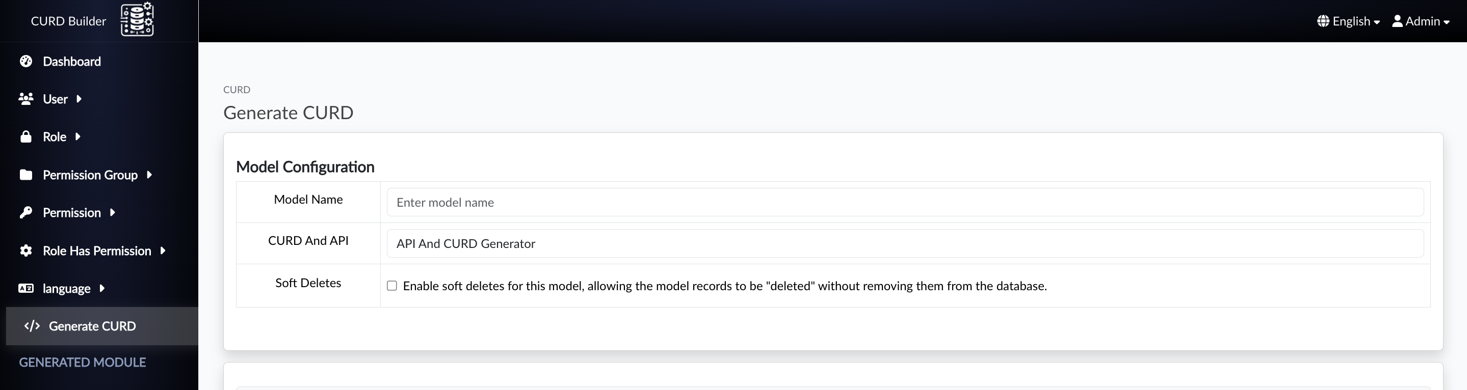 Model Config